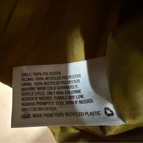 Women's Plus Size Hooded Short Puffer Coat - Ava & Viv Green Diamond 1X NWT - Picture 7 of 8